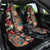 Hawaiian Hibiscus and Tropical Leaves Car Seat Cover Patchwork Grunge Abstract Vintage Style