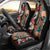 Hawaiian Hibiscus and Tropical Leaves Car Seat Cover Patchwork Grunge Abstract Vintage Style