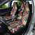 Hawaiian Hibiscus and Tropical Leaves Car Seat Cover Patchwork Grunge Abstract Vintage Style