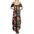 Hawaiian Hibiscus and Tropical Leaves Summer Maxi Dress Patchwork Grunge Abstract Vintage Style