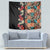 Hawaiian Hibiscus and Tropical Leaves Tapestry Patchwork Grunge Abstract Vintage Style