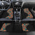 Hawaiian Hibiscus and Tropical Leaves Car Mats Patchwork Grunge Abstract and Tapa Tribal Pattern Half Style