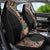 Hawaiian Hibiscus and Tropical Leaves Car Seat Cover Patchwork Grunge Abstract and Tapa Tribal Pattern Half Style