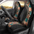 Hawaiian Hibiscus and Tropical Leaves Car Seat Cover Patchwork Grunge Abstract and Tapa Tribal Pattern Half Style