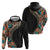 Hawaiian Hibiscus and Tropical Leaves Hoodie Patchwork Grunge Abstract and Tapa Tribal Pattern Half Style