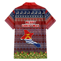 Kiribati Christmas Family Matching Puletasi Dress and Hawaiian Shirt Coat of Arms and Map Beautiful Merry Xmas Snowflake LT03 - Polynesian Pride