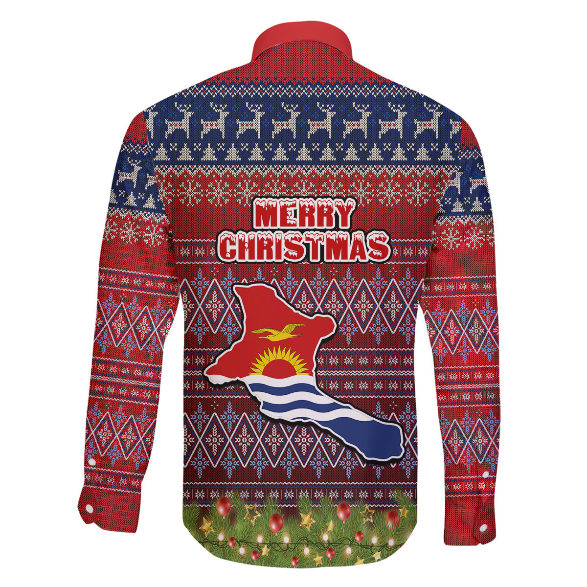 kiribati-christmas-family-matching-tank-maxi-dress-and-hawaiian-shirt-coat-of-arms-and-map-beautiful-merry-xmas-snowflake