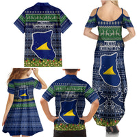 tokelau-christmas-family-matching-summer-maxi-dress-and-hawaiian-shirt-coat-of-arms-and-map-beautiful-merry-xmas-snowflake