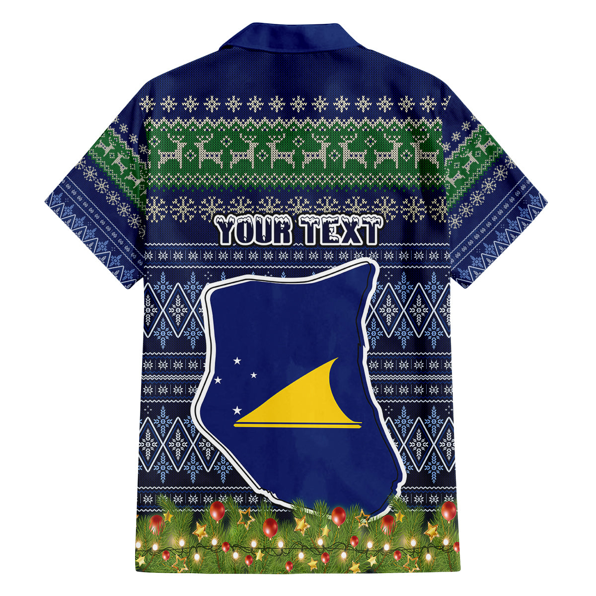 Personalised Tokelau Christmas Family Matching Puletasi Dress and Hawaiian Shirt Coat of Arms and Map Beautiful Merry Xmas Snowflake LT03 - Polynesian Pride