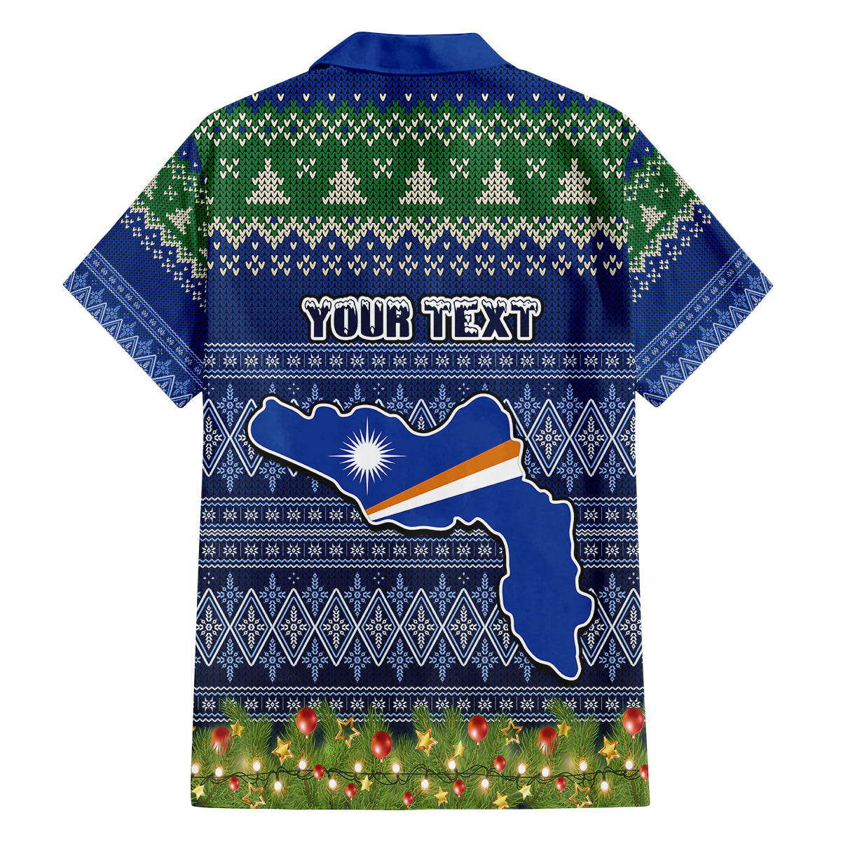 Personalised Marshall Islands Christmas Family Matching Puletasi Dress and Hawaiian Shirt Coat of Arms and Map Beautiful Merry Xmas Snowflake LT03 - Polynesian Pride