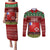 wallis-and-futuna-christmas-couples-matching-puletasi-dress-and-long-sleeve-button-shirts-coat-of-arms-and-map-beautiful-merry-xmas-snowflake