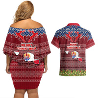 french-polynesia-christmas-couples-matching-off-shoulder-short-dress-and-hawaiian-shirt-coat-of-arms-and-map-beautiful-merry-xmas-snowflake
