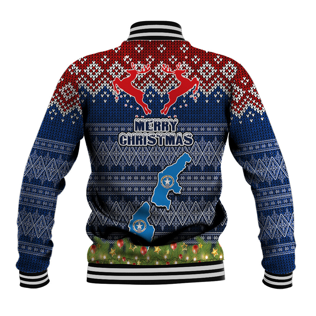 northern-mariana-islands-christmas-baseball-jacket-coat-of-arms-and-map-beautiful-merry-xmas-snowflake