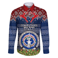 northern-mariana-islands-christmas-family-matching-off-shoulder-short-dress-and-hawaiian-shirt-coat-of-arms-and-map-beautiful-merry-xmas-snowflake