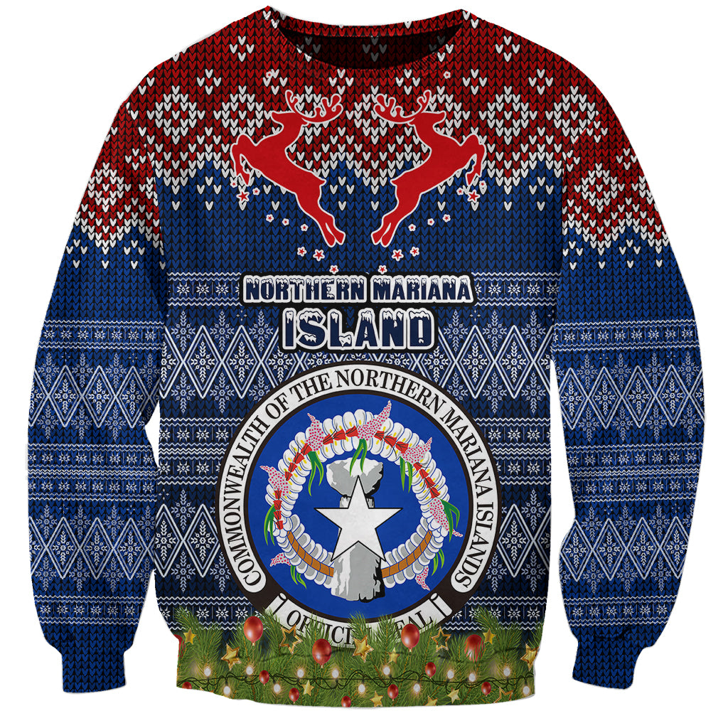 northern-mariana-islands-christmas-sweatshirt-coat-of-arms-and-map-beautiful-merry-xmas-snowflake