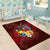 Tonga Humpback Whale Area Rug National Seal with Hibiscus and Polynesian Tattoo