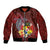 Tonga Humpback Whale Bomber Jacket National Seal with Hibiscus and Polynesian Tattoo