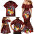 Tonga Humpback Whale Family Matching Mermaid Dress and Hawaiian Shirt National Seal with Hibiscus and Polynesian Tattoo