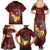 Tonga Humpback Whale Family Matching Summer Maxi Dress and Hawaiian Shirt National Seal with Hibiscus and Polynesian Tattoo