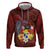 Tonga Humpback Whale Hoodie National Seal with Hibiscus and Polynesian Tattoo