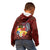 Tonga Humpback Whale Kid Hoodie National Seal with Hibiscus and Polynesian Tattoo