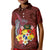 Tonga Humpback Whale Kid Polo Shirt National Seal with Hibiscus and Polynesian Tattoo