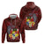 Tonga Humpback Whale Zip Hoodie National Seal with Hibiscus and Polynesian Tattoo