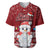 Palau Christmas Baseball Jersey Snowman and Palau Coat of Arms Maori Tribal Xmas Style LT03 Red - Polynesian Pride