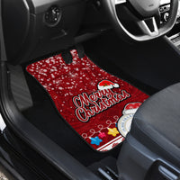 Palau Christmas Car Mats Snowman and Palau Coat of Arms Maori Tribal Xmas Style LT03 - Polynesian Pride