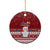 Palau Christmas Ceramic Ornament Snowman and Palau Coat of Arms Maori Tribal Xmas Style LT03 - Polynesian Pride