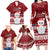 Palau Christmas Family Matching Long Sleeve Bodycon Dress and Hawaiian Shirt Snowman and Palau Coat of Arms Maori Tribal Xmas Style LT03 - Polynesian Pride