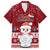 Palau Christmas Family Matching Long Sleeve Bodycon Dress and Hawaiian Shirt Snowman and Palau Coat of Arms Maori Tribal Xmas Style LT03 Dad's Shirt - Short Sleeve Red - Polynesian Pride