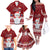 Palau Christmas Family Matching Off Shoulder Long Sleeve Dress and Hawaiian Shirt Snowman and Palau Coat of Arms Maori Tribal Xmas Style LT03 - Polynesian Pride