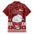 Palau Christmas Family Matching Off Shoulder Short Dress and Hawaiian Shirt Snowman and Palau Coat of Arms Maori Tribal Xmas Style LT03 - Polynesian Pride