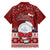 Palau Christmas Family Matching Short Sleeve Bodycon Dress and Hawaiian Shirt Snowman and Palau Coat of Arms Maori Tribal Xmas Style LT03 - Polynesian Pride