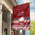 Palau Christmas Garden Flag Snowman and Palau Coat of Arms Maori Tribal Xmas Style LT03 House Flag Red - Polynesian Pride