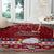 Palau Christmas Round Carpet Snowman and Palau Coat of Arms Maori Tribal Xmas Style LT03 - Polynesian Pride