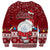 Palau Christmas Sweatshirt Snowman and Palau Coat of Arms Maori Tribal Xmas Style LT03 - Polynesian Pride
