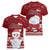 Palau Christmas Women V Neck T Shirt Snowman and Palau Coat of Arms Maori Tribal Xmas Style LT03 - Polynesian Pride
