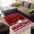 Personalised Palau Christmas Area Rug Snowman and Palau Coat of Arms Maori Tribal Xmas Style LT03 - Polynesian Pride