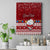 Personalised Palau Christmas Canvas Wall Art Snowman and Palau Coat of Arms Maori Tribal Xmas Style LT03 Red - Polynesian Pride