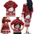 Personalised Palau Christmas Family Matching Off Shoulder Long Sleeve Dress and Hawaiian Shirt Snowman and Palau Coat of Arms Maori Tribal Xmas Style LT03 - Polynesian Pride