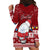 Personalised Palau Christmas Hoodie Dress Snowman and Palau Coat of Arms Maori Tribal Xmas Style LT03 - Polynesian Pride