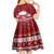 Personalised Palau Christmas Kid Short Sleeve Dress Snowman and Palau Coat of Arms Maori Tribal Xmas Style LT03 - Polynesian Pride