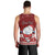 Personalised Palau Christmas Men Tank Top Snowman and Palau Coat of Arms Maori Tribal Xmas Style LT03 - Polynesian Pride