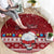 Personalised Palau Christmas Round Carpet Snowman and Palau Coat of Arms Maori Tribal Xmas Style LT03 - Polynesian Pride