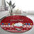 Personalised Palau Christmas Round Carpet Snowman and Palau Coat of Arms Maori Tribal Xmas Style LT03 - Polynesian Pride