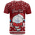 Personalised Palau Christmas T Shirt Snowman and Palau Coat of Arms Maori Tribal Xmas Style LT03 - Polynesian Pride