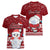 Personalised Palau Christmas Women V Neck T Shirt Snowman and Palau Coat of Arms Maori Tribal Xmas Style LT03 - Polynesian Pride