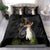 New Zealand Hoiho Bedding Set Maori Art Tattoo and Silver Fern